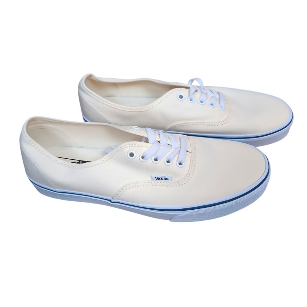 NWOT Vans Off White Unisex Authentic Canvas Classic Sneakers M 10.5 W 12